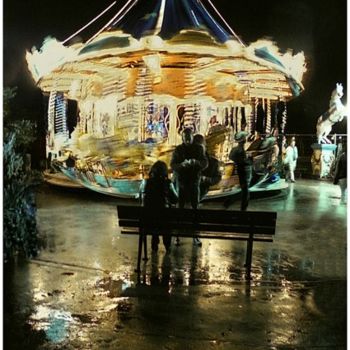 Fotografia intitolato "Nocturnes parisiens…" da Michel Hervo, Opera d'arte originale