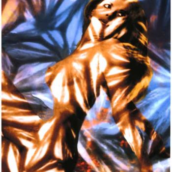 Photographie intitulée "Solange en losanges" par Michel Hervo, Œuvre d'art originale