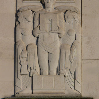 Sculpture intitulée "Relief Panel repres…" par Kevin C Lee, Œuvre d'art originale, Pierre