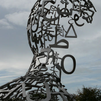 Sculpture titled "The other side" by Kevin C Lee, Original Artwork, Metals