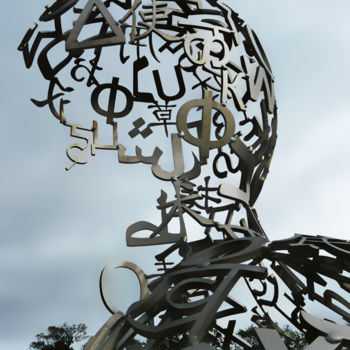 Sculpture titled "Words and symbols i…" by Kevin C Lee, Original Artwork, Metals