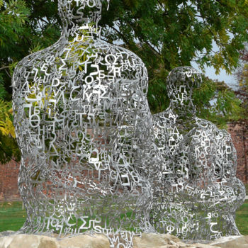 Sculpture intitulée "Face to Face" par Kevin C Lee, Œuvre d'art originale, Métaux