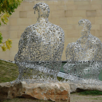 Sculpture titled "Blending in" by Kevin C Lee, Original Artwork, Metals