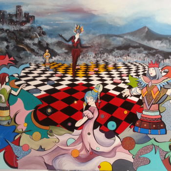 Painting titled "strategies" by Philippe Sidot Et Charlotte Carsin, Original Artwork