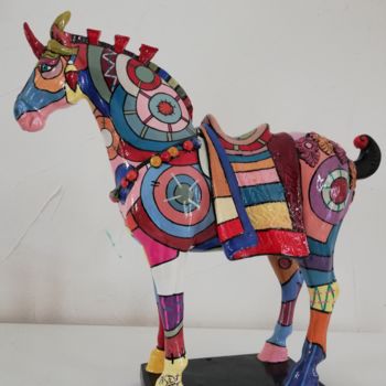 Sculpture titled "La licorne a la cor…" by Philippe Sidot Et Charlotte Carsin, Original Artwork