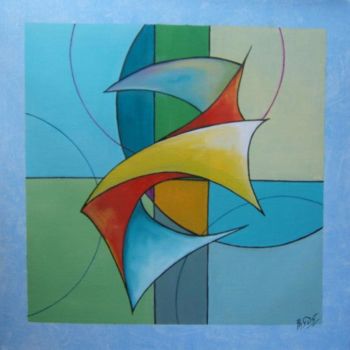Painting titled "là..." by Philippe Sidot Et Charlotte Carsin, Original Artwork