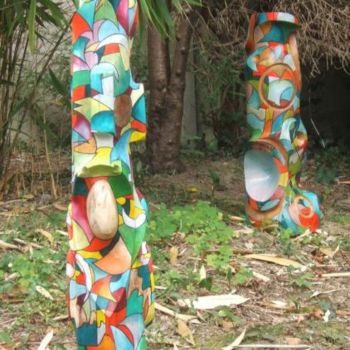 Sculpture titled "Totem ...  Odalavi…" by Philippe Sidot Et Charlotte Carsin, Original Artwork