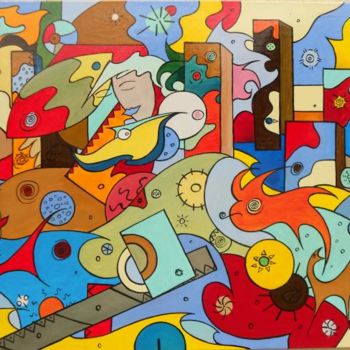 Painting titled "carsiniesque dream" by Philippe Sidot Et Charlotte Carsin, Original Artwork