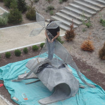 Sculpture titled "La sculpture dépass…" by Philippe Sidot Et Charlotte Carsin, Original Artwork