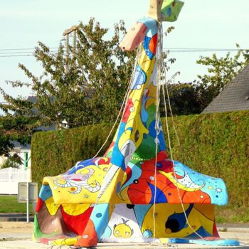 Escultura intitulada "L'hermine est insta…" por Philippe Sidot Et Charlotte Carsin, Obras de arte originais