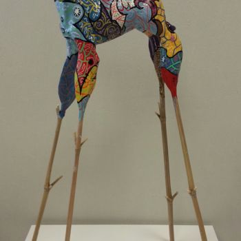Sculpture titled "star dog" by Philippe Sidot Et Charlotte Carsin, Original Artwork