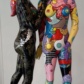 Sculpture intitulée "secrets de femmes" par Philippe Sidot Et Charlotte Carsin, Œuvre d'art originale, Résine