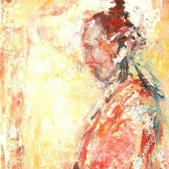 Pintura intitulada "African head" por Pierrvass, Obras de arte originais, Óleo