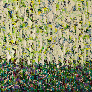 Pittura intitolato "Hidden forest" da Pia Andersen, Opera d'arte originale, Olio