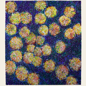 Pintura titulada "Espacio florido" por Pia Andersen, Obra de arte original, Oleo