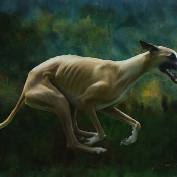 Digital Arts titled "Vel Macropus Canem" by Pia De Panicis, Original Artwork, Digital Painting