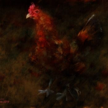 Digitale Kunst getiteld "La poulette rousse" door Pia De Panicis, Origineel Kunstwerk, Digitaal Schilderwerk