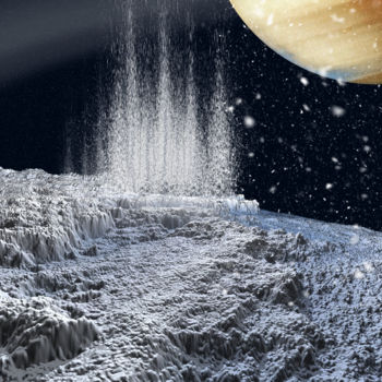 Grafika cyfrowa / sztuka generowana cyfrowo zatytułowany „Enceladus” autorstwa Pia Valentin Sørensen, Oryginalna praca, Mala…