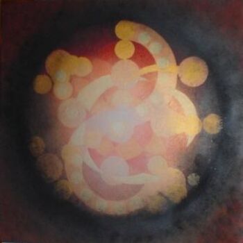 Painting titled "Fireball" by Pia B. Lehmann, Original Artwork