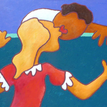 Peinture intitulée "malgre-tout-100x70c…" par Piaf, Œuvre d'art originale