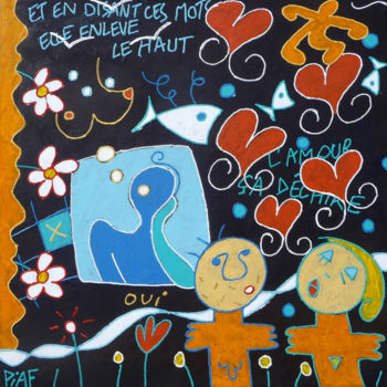 绘画 标题为“l-amour-ca-dechire-…” 由Piaf, 原创艺术品