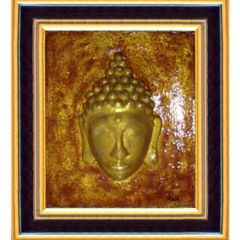 Painting titled "Peinture : Bouddha" by Pian, Original Artwork