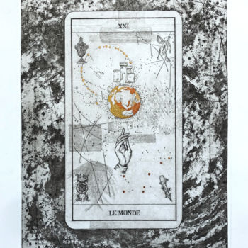 Incisioni, stampe intitolato "Le Monde" da Pia Nicotra, Opera d'arte originale, Acquaforte