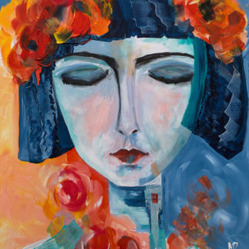 Painting titled "Carmen-09" by Véronique Piaser-Moyen, Original Artwork, Acrylic Mounted on Wood Stretcher frame