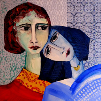 Peinture intitulée "Consolation" par Véronique Piaser-Moyen, Œuvre d'art originale, Huile Monté sur Châssis en bois