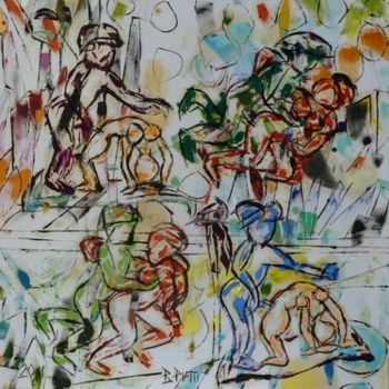 Peinture intitulée "Détail "Sexmobil" t…" par Barbara Piatti, Œuvre d'art originale, Huile