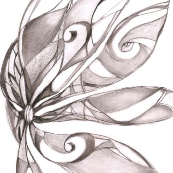 Drawing titled "Volute" by Pibou, Original Artwork, Pencil