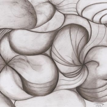 Dibujo titulada "Mélange." por Pibou, Obra de arte original, Lápiz