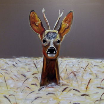 Картина под названием "Deer" - Picco, Подлинное произведение искусства