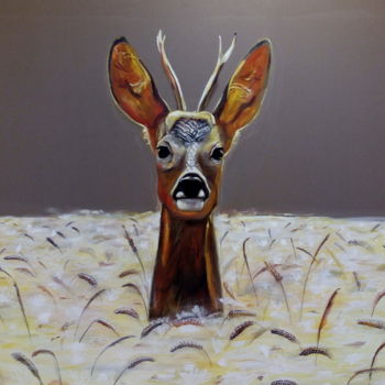 Peinture intitulée "Deer" par Picco, Œuvre d'art originale