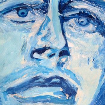 Painting titled "Mr Blue" by Pichov, Original Artwork, Oil