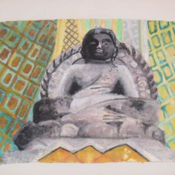 Peinture intitulée "Buddha" par Frederique Besnier, Œuvre d'art originale, Autre