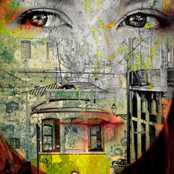 Digital Arts titled "The-girl-in-lisbon" by Picturework, Original Artwork, 2D Digital Work