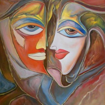 Peinture intitulée ""Love Story"" par Patryk Piecuch, Œuvre d'art originale, Huile