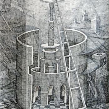 Drawing titled "Object II" by Dariusz Piekut, Original Artwork, Other