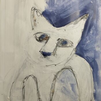 Pintura titulada "Le chat (Hommage à…" por Pier, Obra de arte original, Acrílico