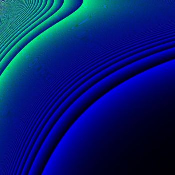 Digital Arts titled "infinis vert et bleu" by Pierbau, Original Artwork