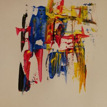 제목이 "Acrylique sur papier"인 미술작품 Pierre Schutz로, 원작, 아크릴
