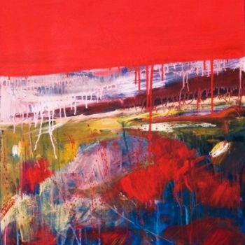 Pintura intitulada "fiume rosso - Copia…" por Piergiorgio Panelli, Obras de arte originais