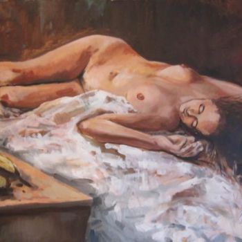Painting titled "nudo" by Piergiorgio Panelli, Original Artwork