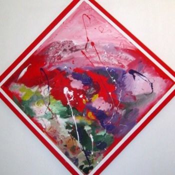 Pittura intitolato "sole-rosso.jpg" da Piergiorgio Panelli, Opera d'arte originale
