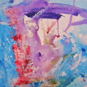 Painting titled "il-silenzio-scende-…" by Piergiorgio Panelli, Original Artwork, Tempera