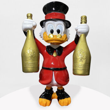 Γλυπτική με τίτλο "Champagne Duck Edit…" από Pieri Gallery (Pieri), Αυθεντικά έργα τέχνης, Ρητίνη