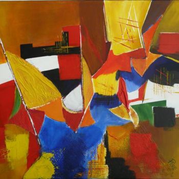 Painting titled "COMPOSITION ONIRIQUE" by Pierle, Original Artwork