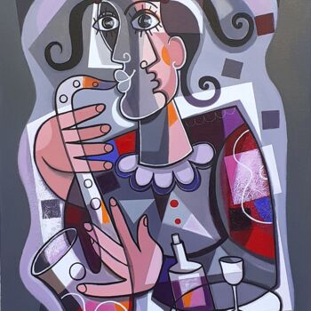 Painting titled "Le saxophoniste" by Piermattéo, Original Artwork, Acrylic
