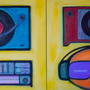 Painting titled "music inside" by Pier Maurizio Greco, Original Artwork, Acrylic